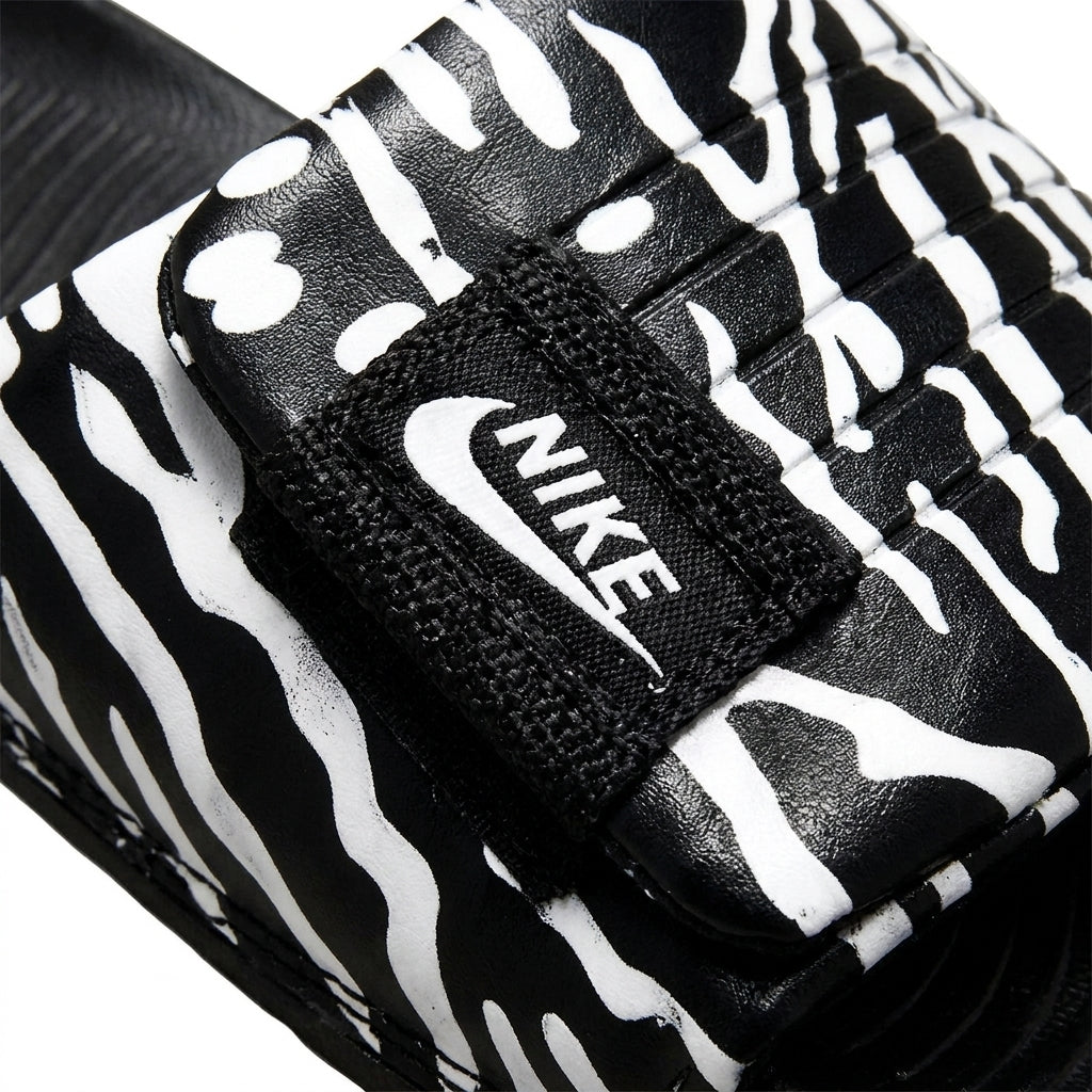 Zebra Nike Slides
