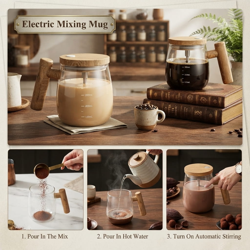 Self Stirring Coffee Cup-Automatic Coffee Mixer